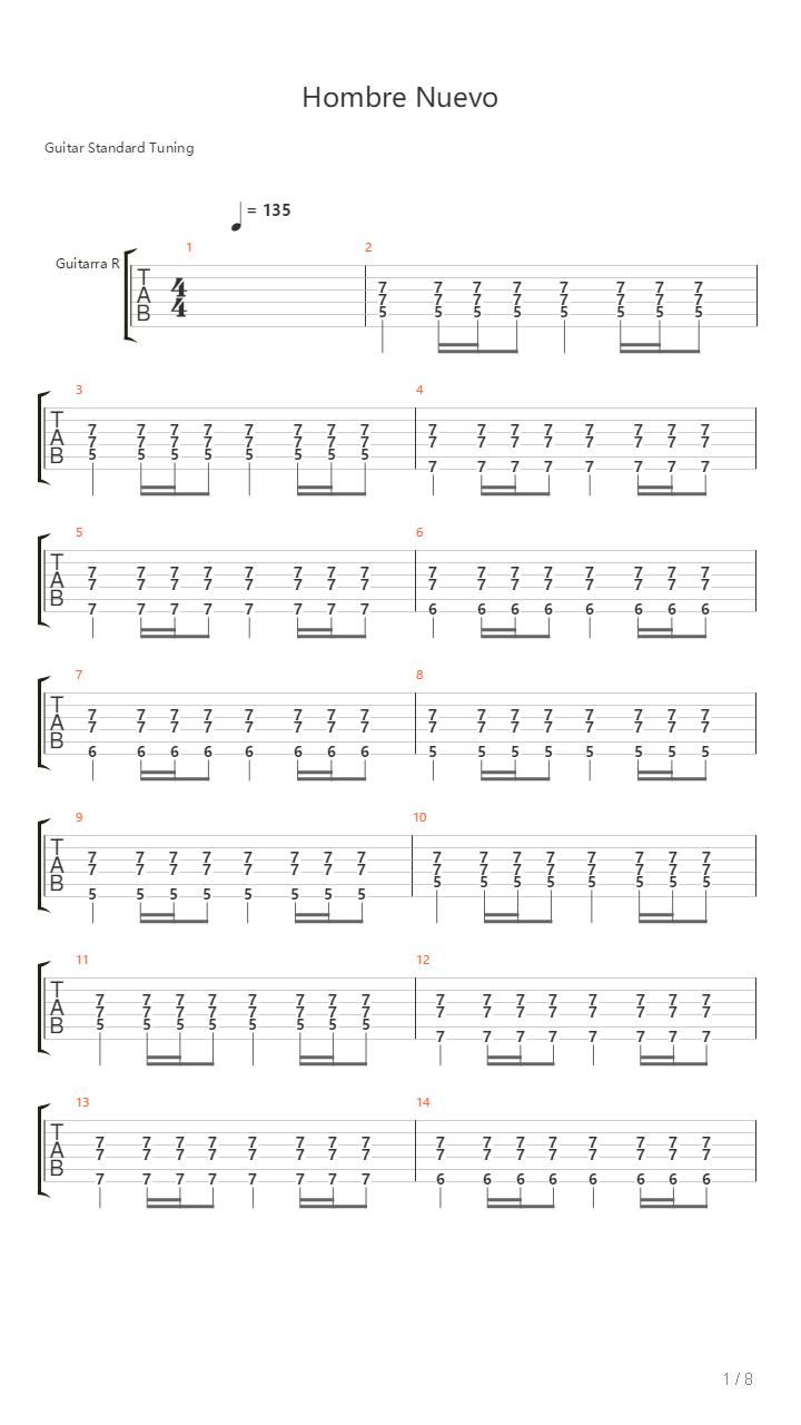 Hombre Nuevo吉他谱