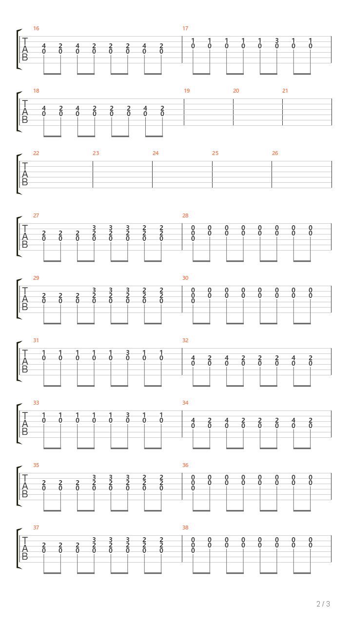 Into The Valley吉他谱