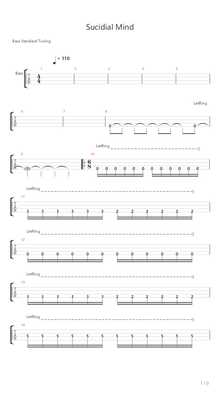 Suicidal Mind吉他谱