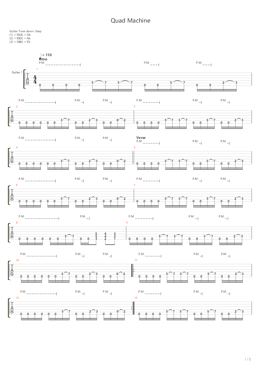 Quad Machine吉他谱