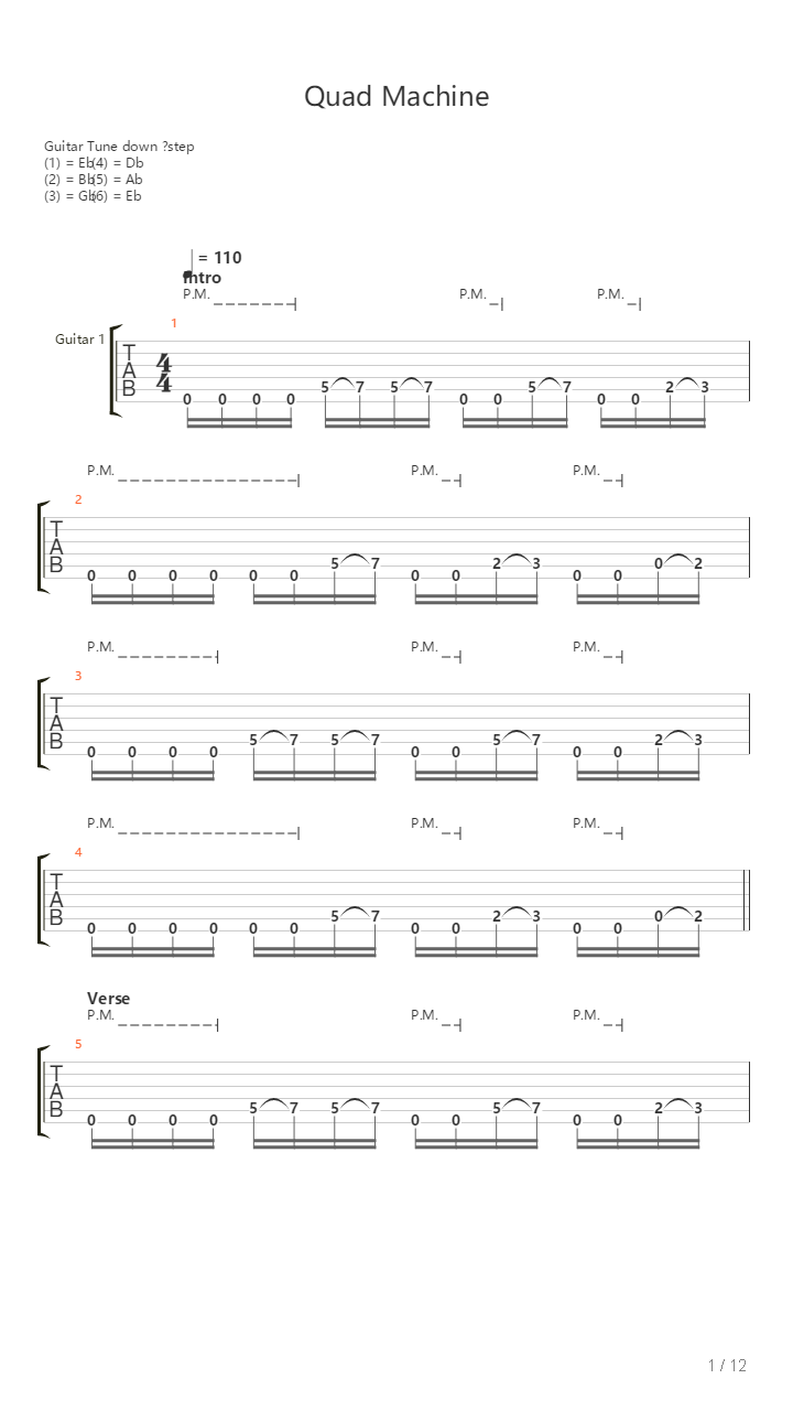 Quad Machine吉他谱