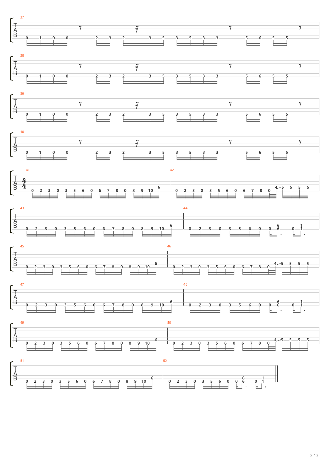 Rage吉他谱