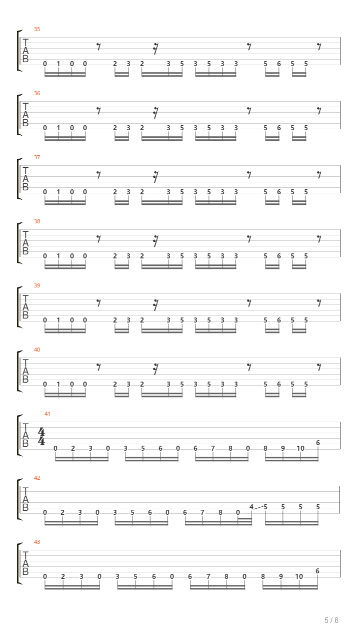 Rage吉他谱