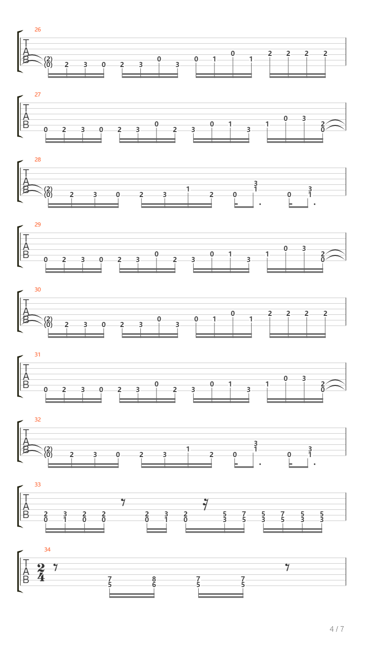 Rage吉他谱