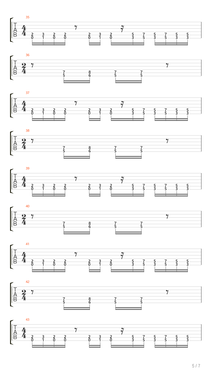 Rage吉他谱