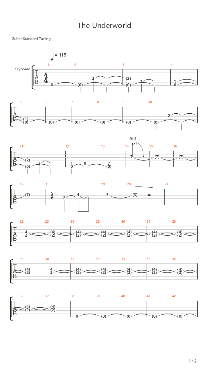The Underworld吉他谱