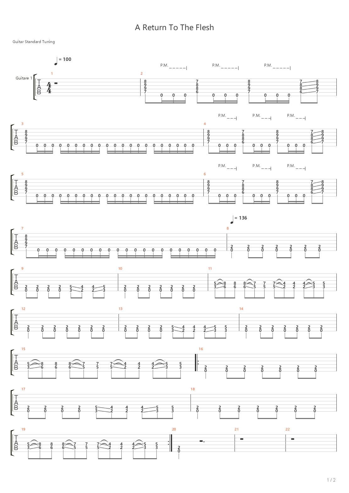 A Return To The Flesh吉他谱