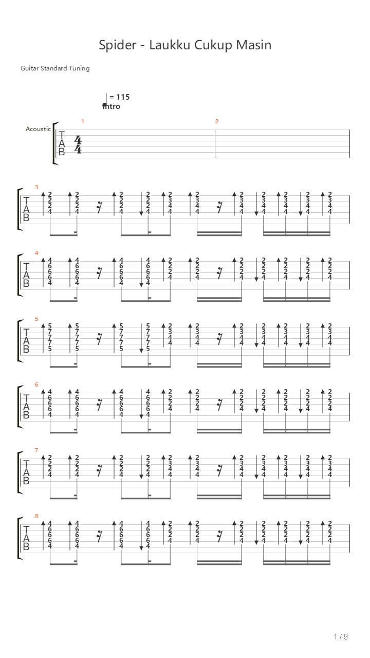 Laukku Cukup Masin吉他谱