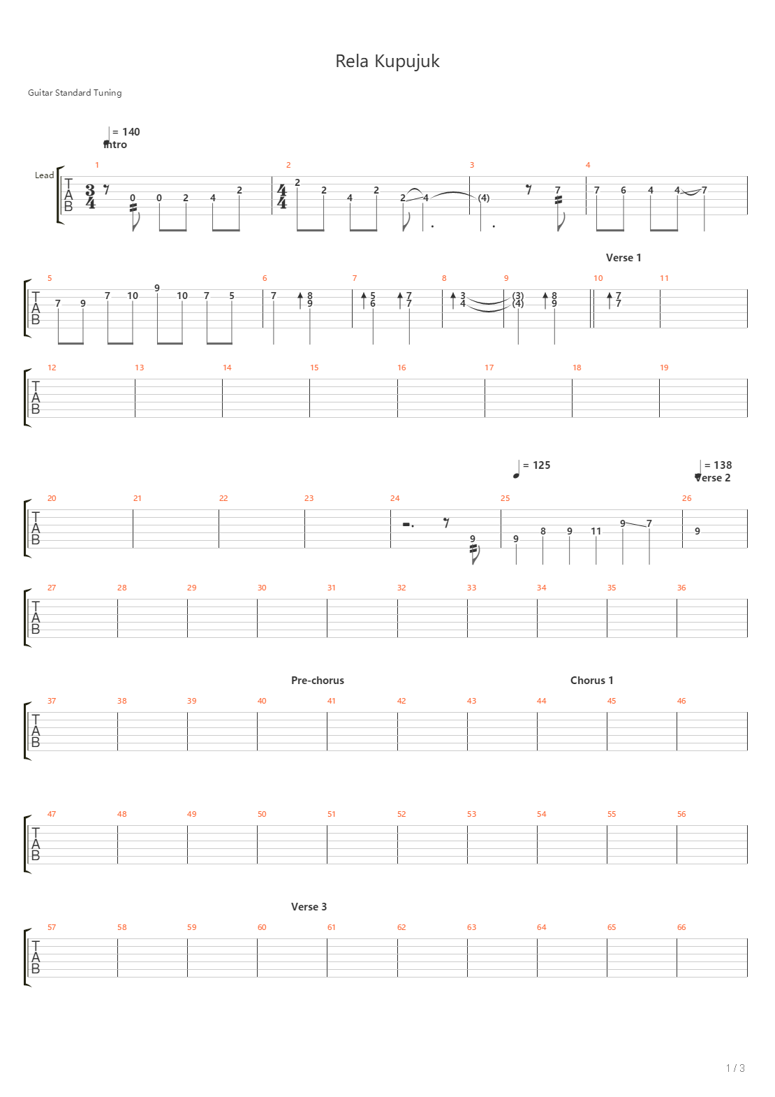 Relaku Pujuk吉他谱