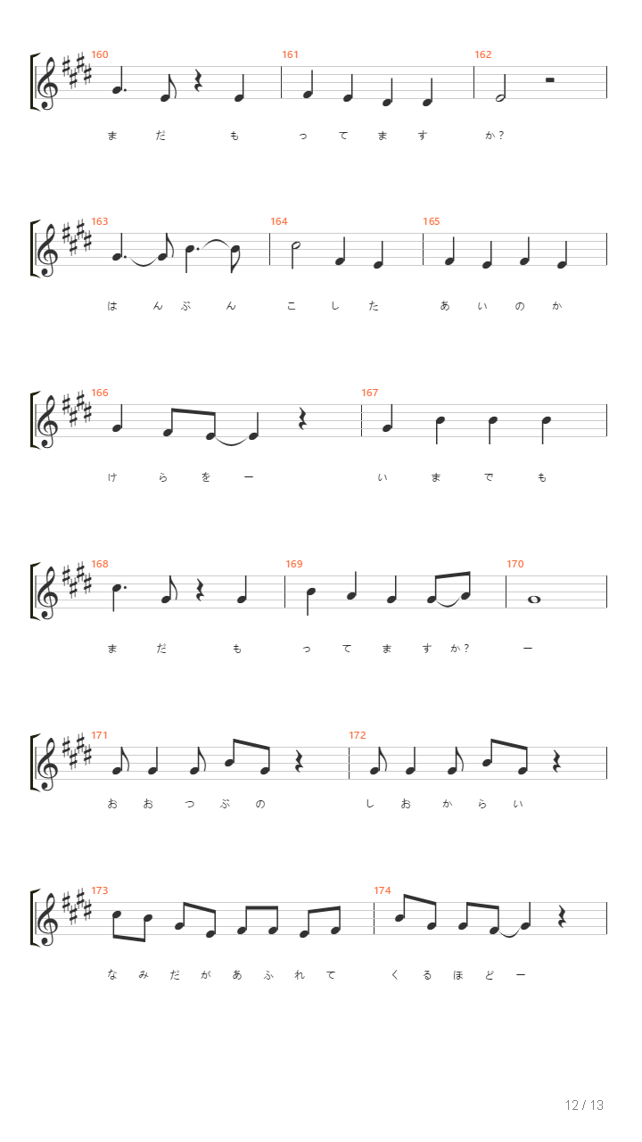 Hanbunko吉他谱