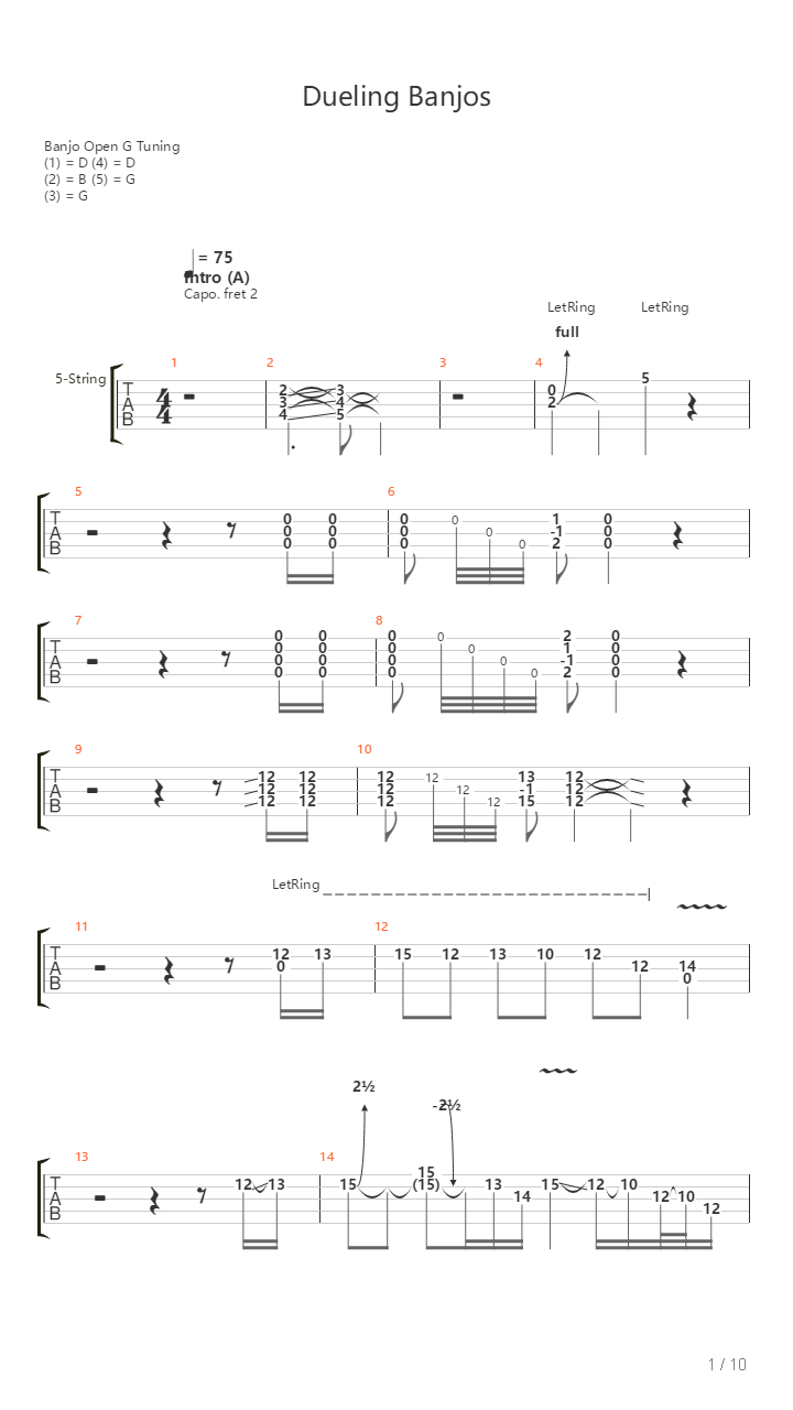 Duelling Banjos吉他谱