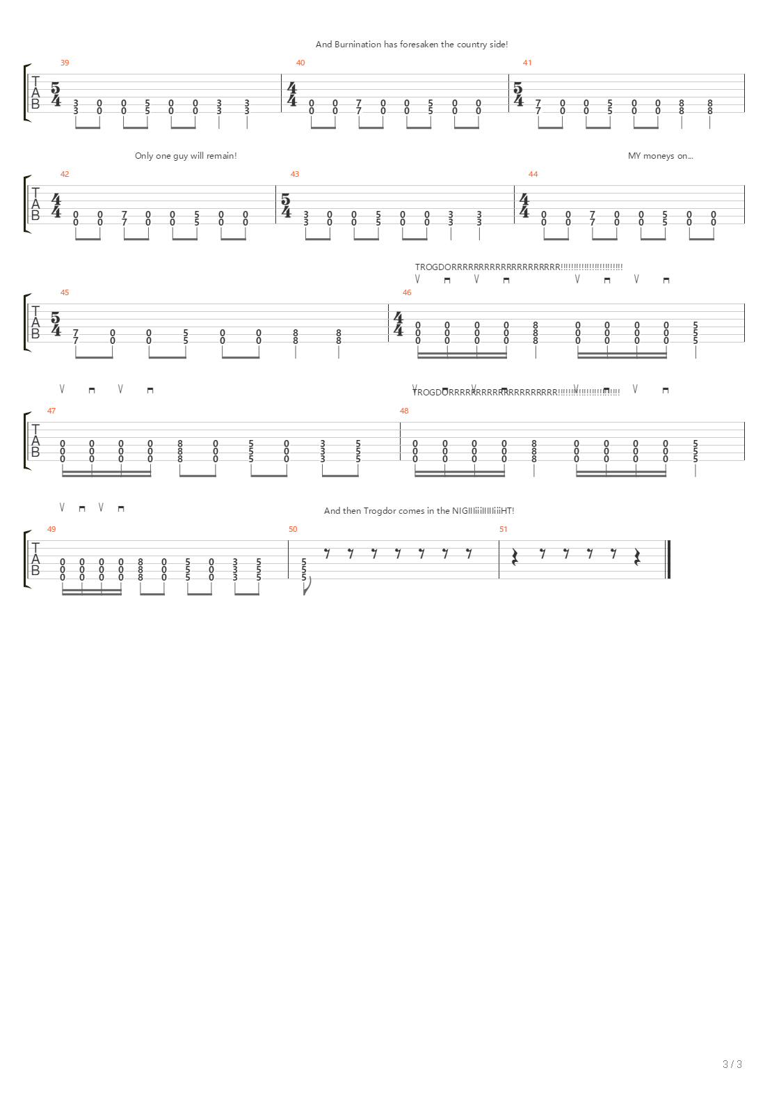 Trogdor吉他谱