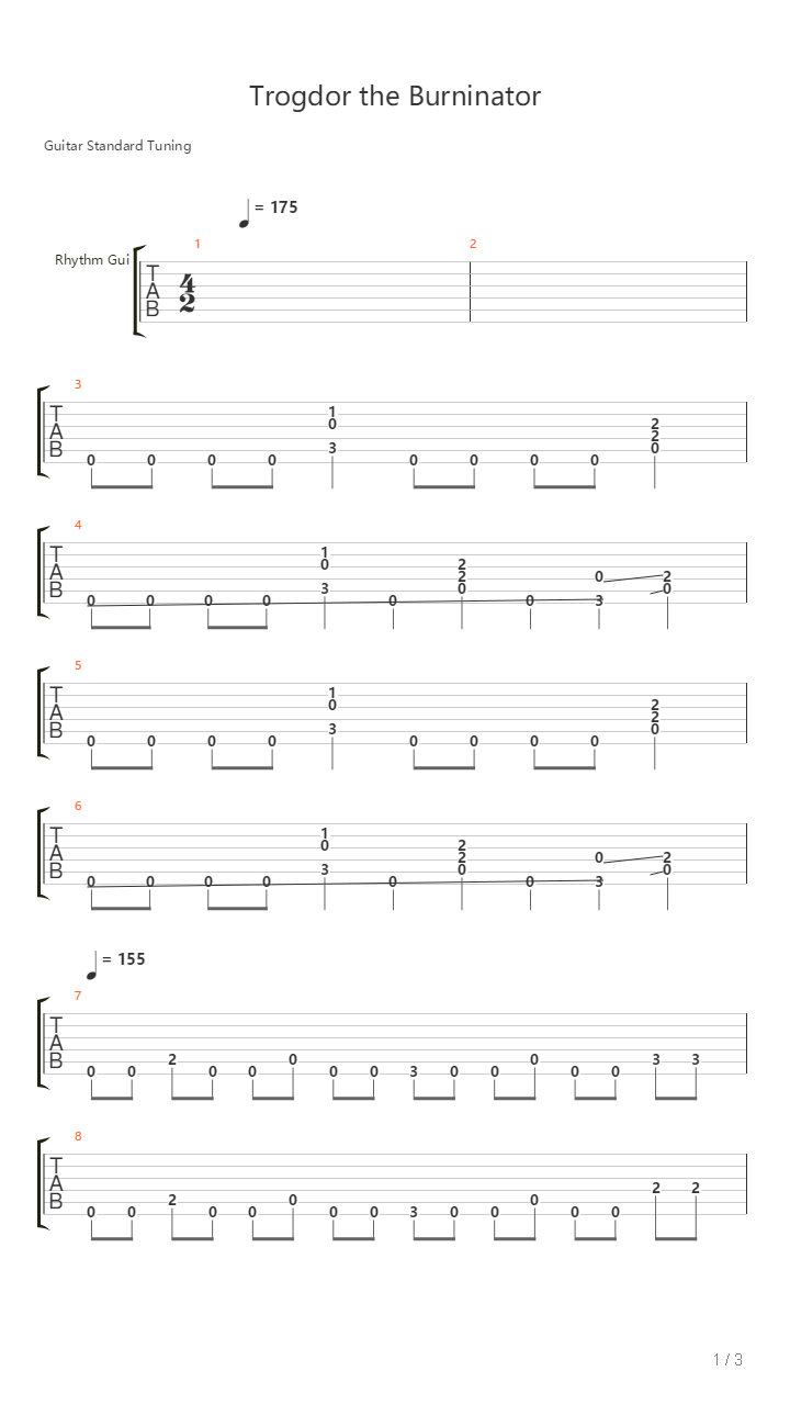 Trogdor吉他谱