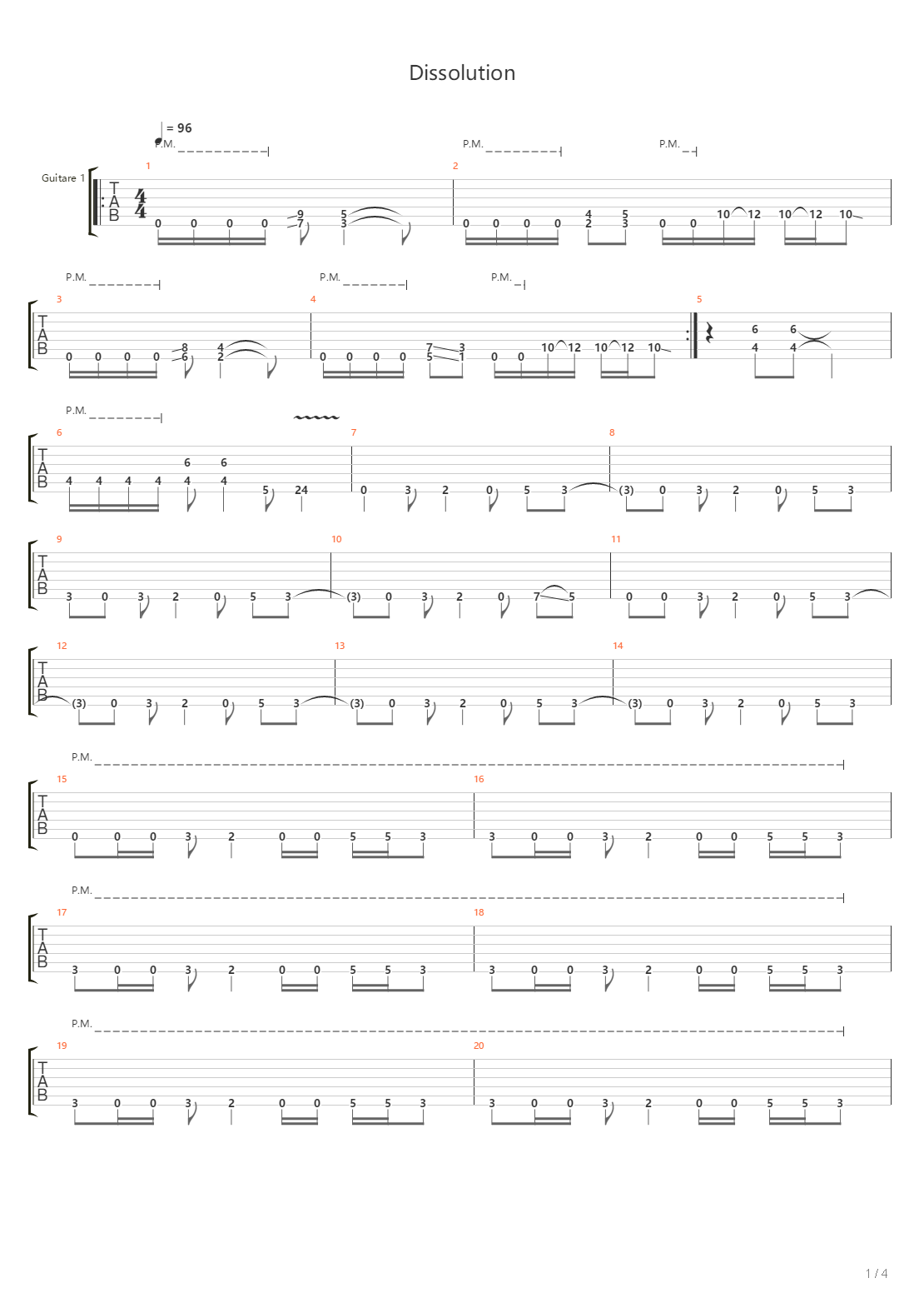 Dissolution吉他谱