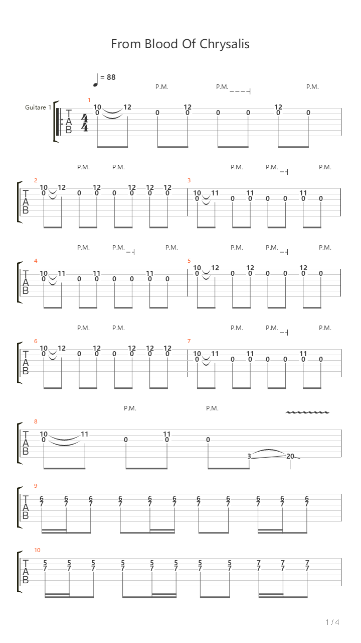 From Blood Of Chrysalis吉他谱