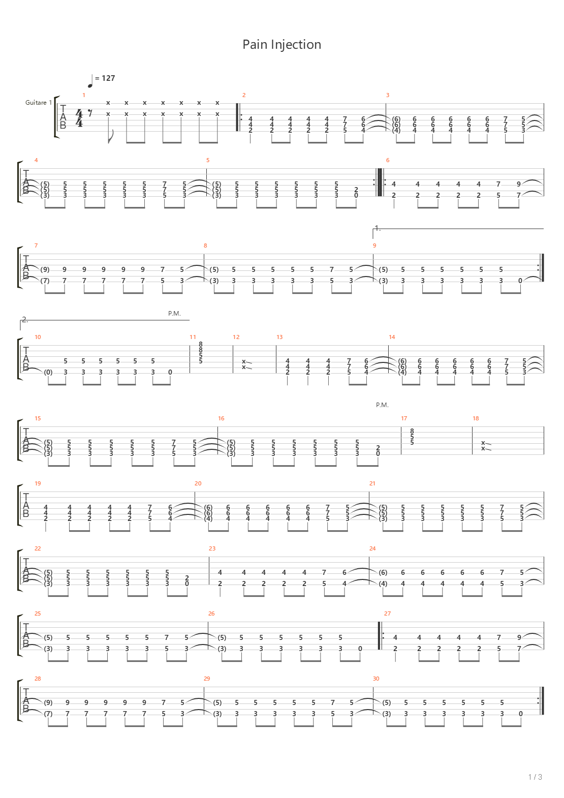 Pain Injection吉他谱
