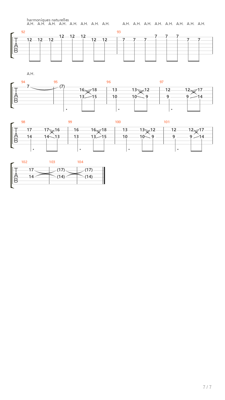 Through The Transparent Partitions吉他谱