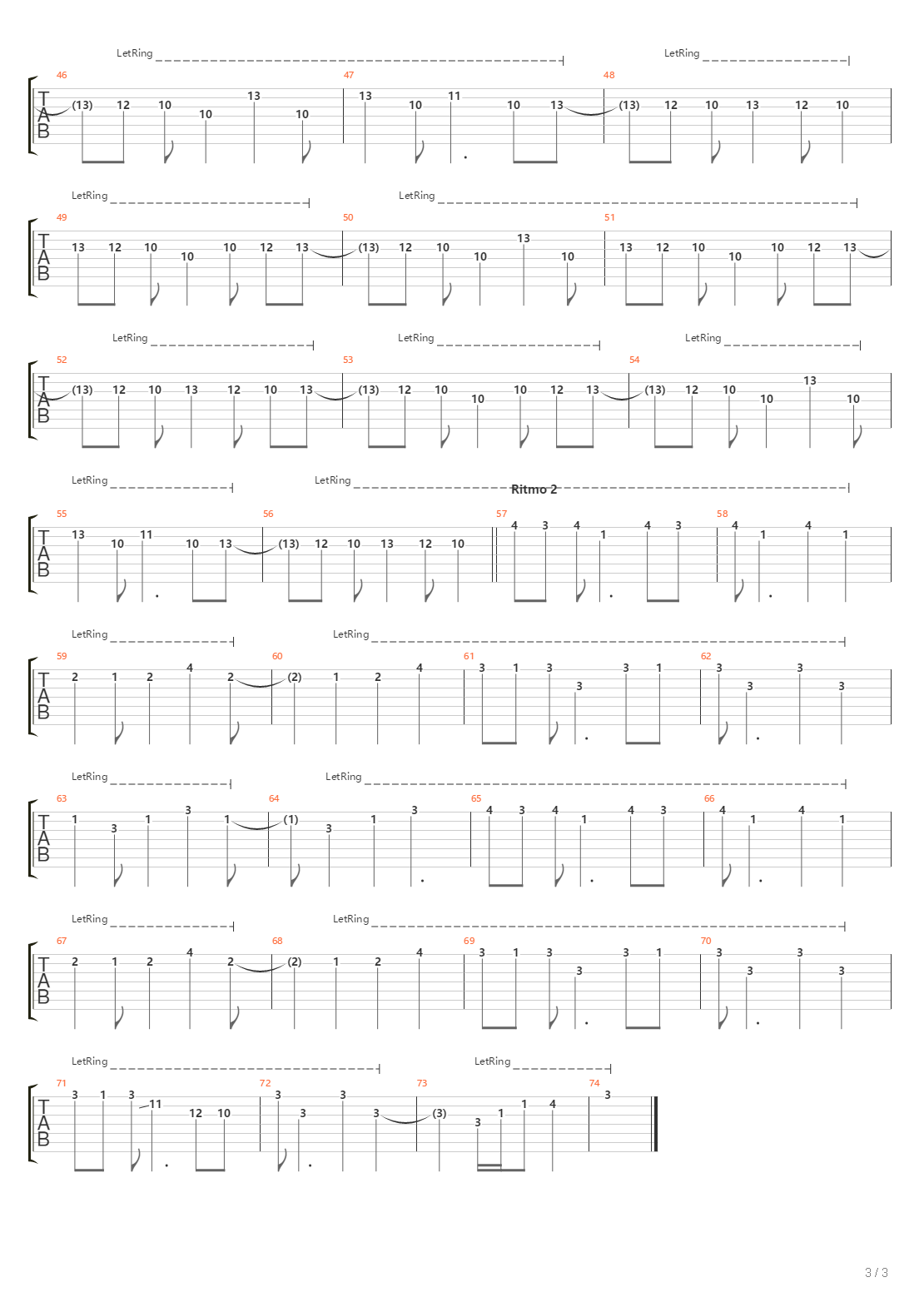 H3164吉他谱