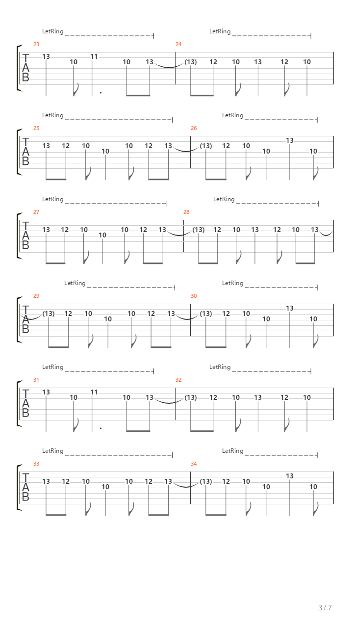 H3164吉他谱