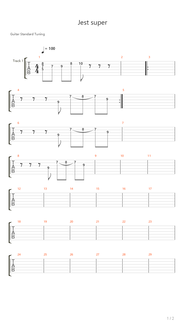 Jest Super Live吉他谱