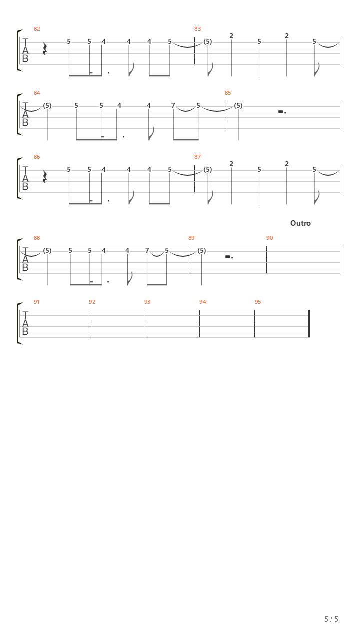 Potrzebuje Wczoraj吉他谱