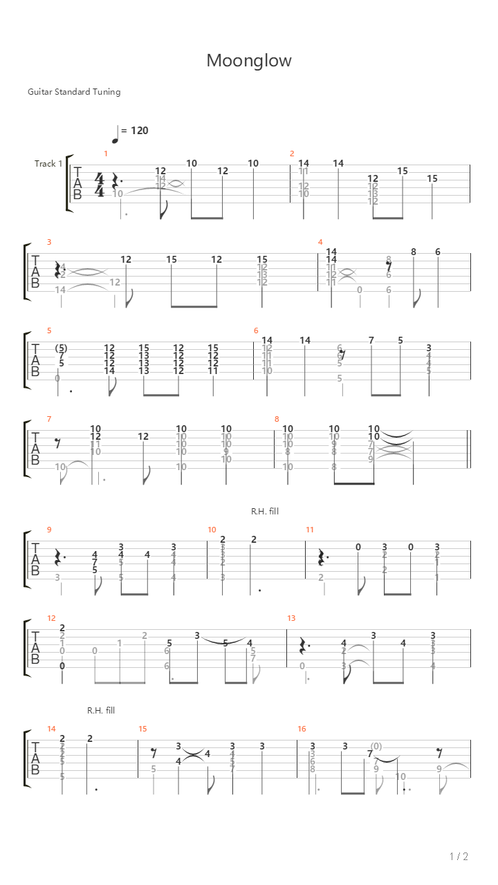 Moonglow吉他谱