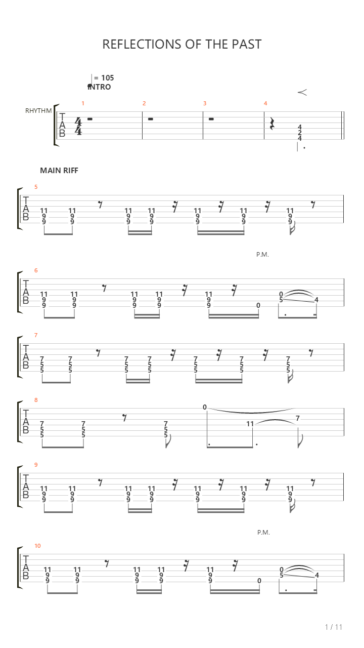 Reflections Of The Past吉他谱