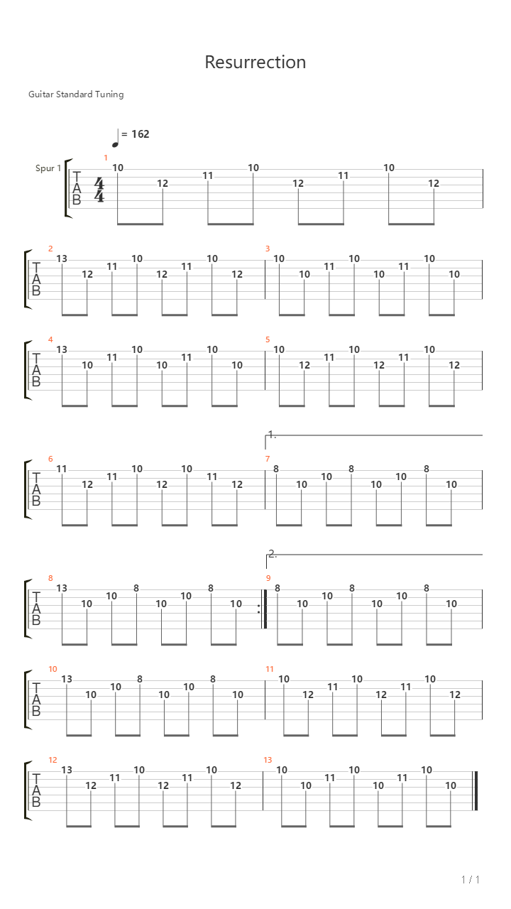 Creation Resurrection吉他谱