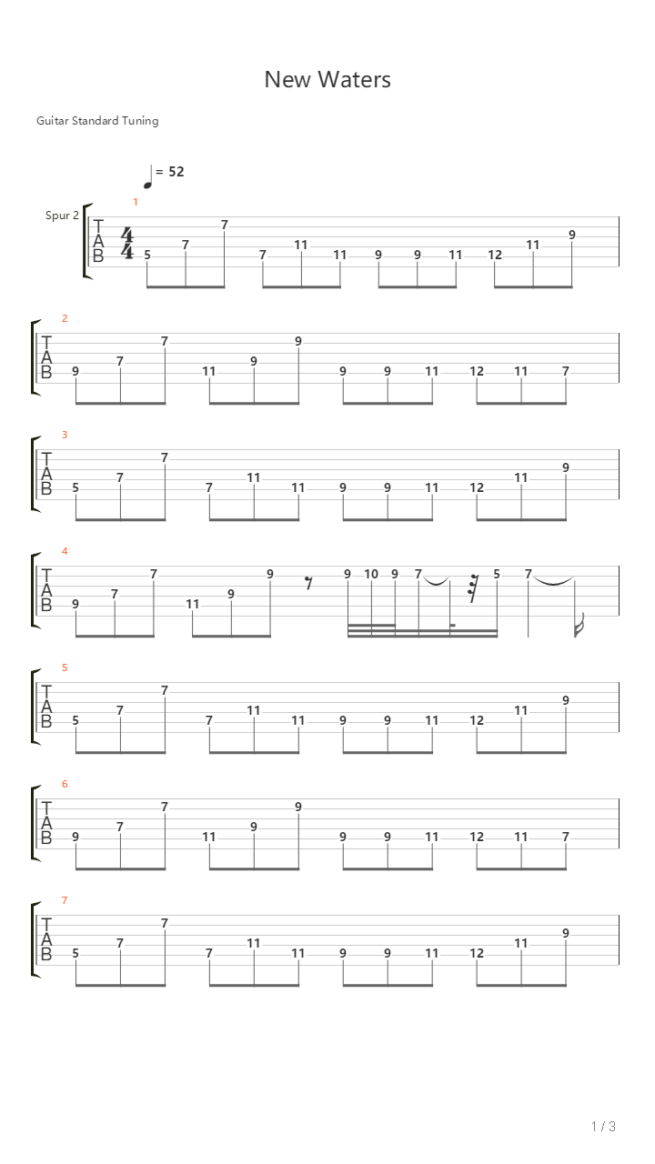 New Waters吉他谱