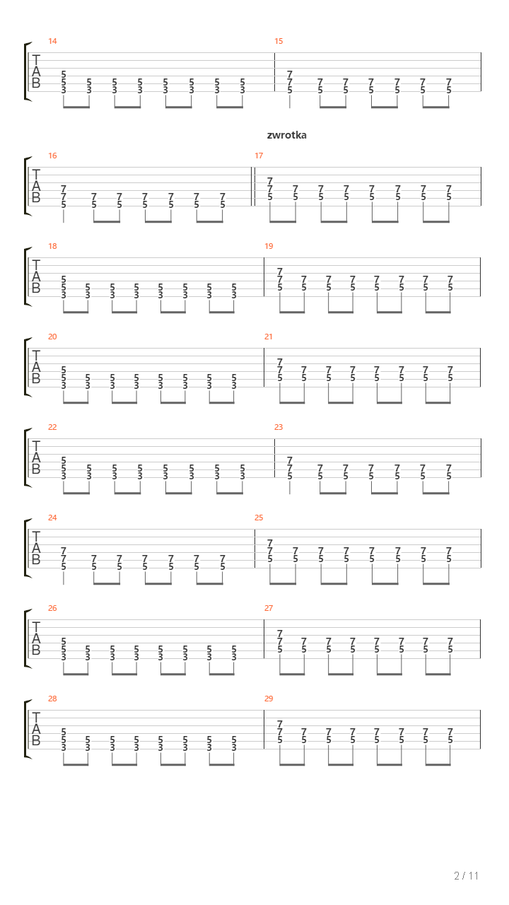 Twoje Klamstwa吉他谱
