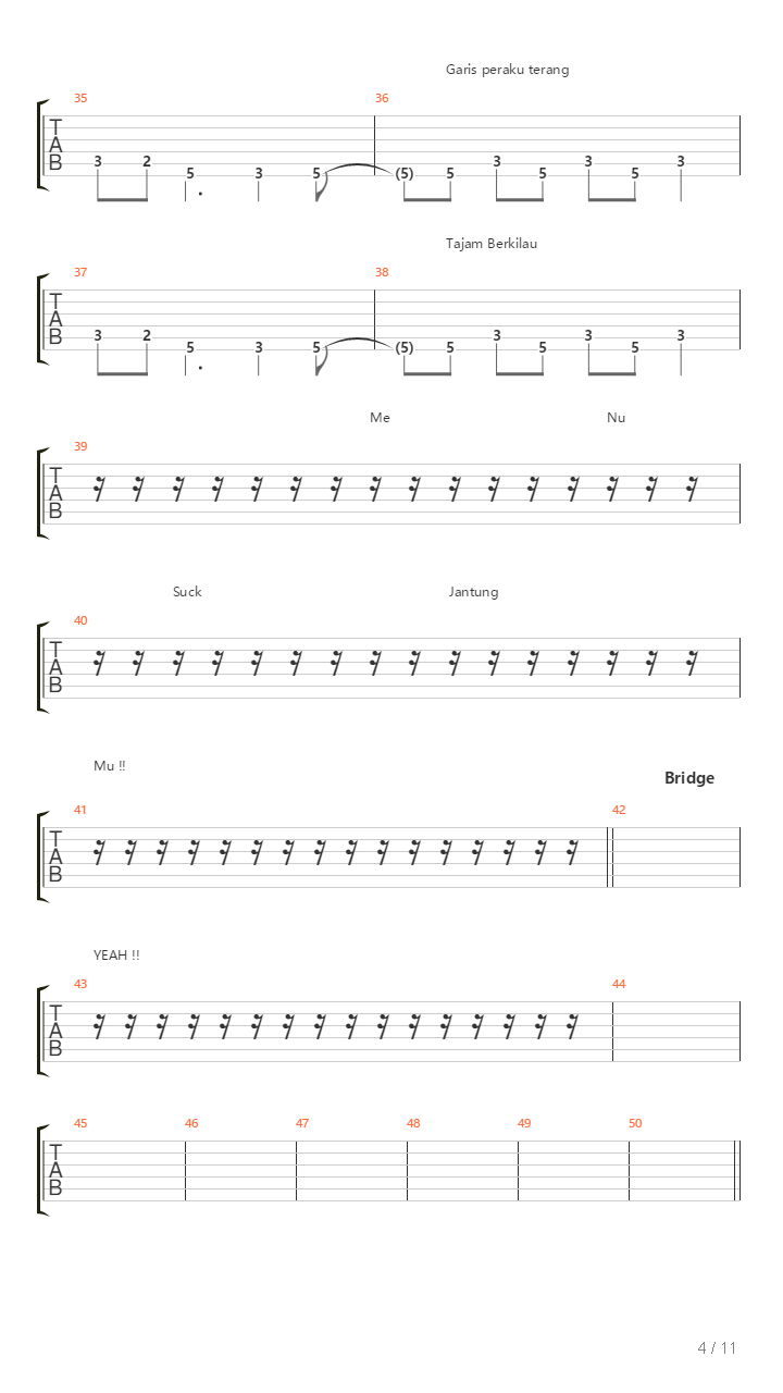 Perak吉他谱