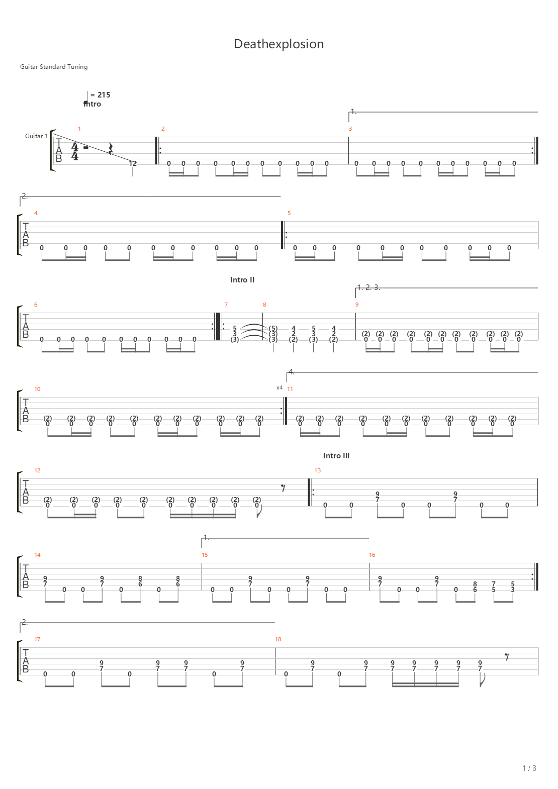 Deathexplosion吉他谱