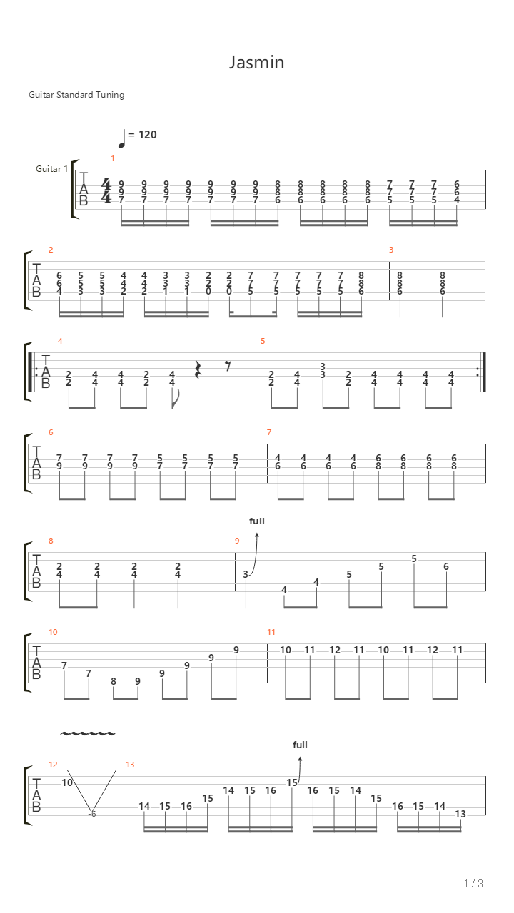 Jasmin吉他谱
