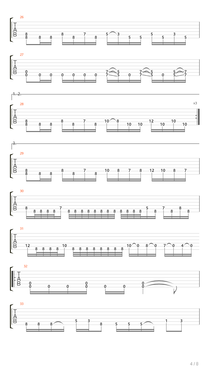 Rise Of The Fallen吉他谱