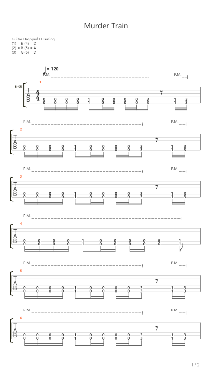 Murder Train吉他谱