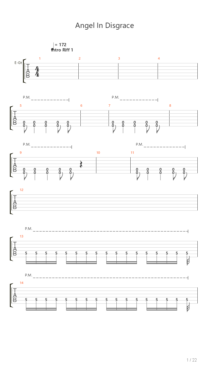 Angel In Disgrace吉他谱