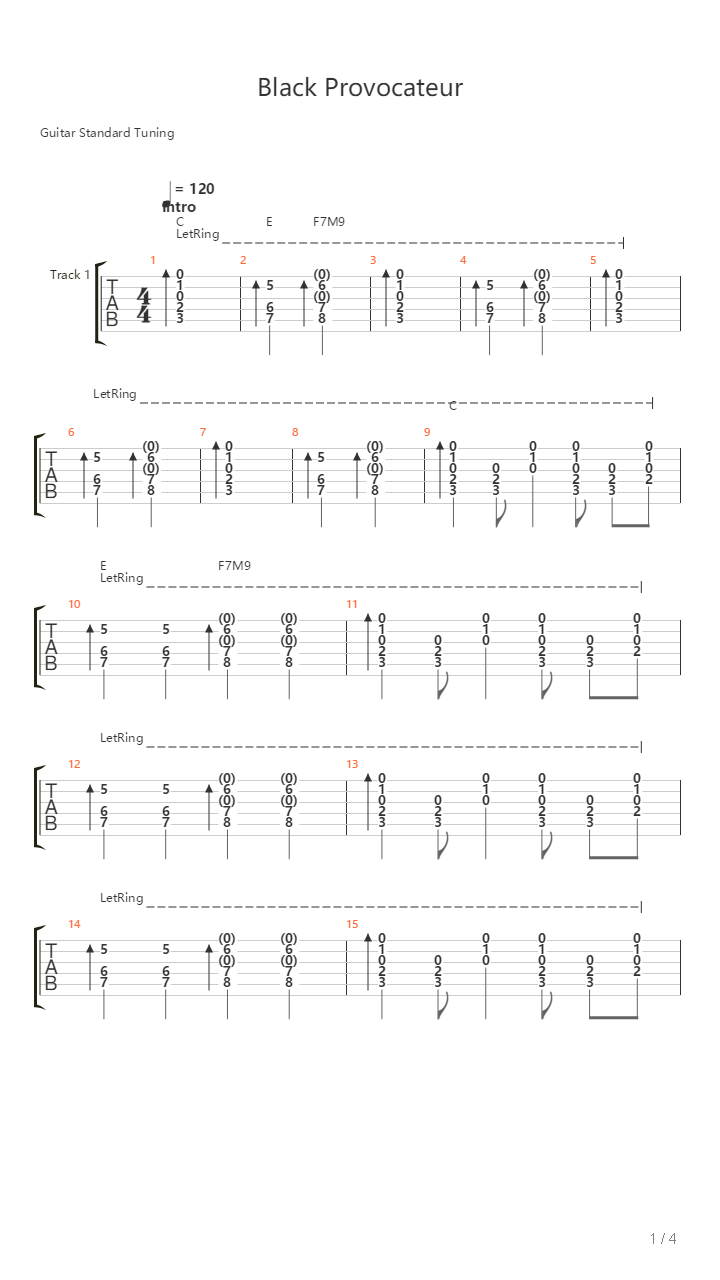 Black Provocateur吉他谱