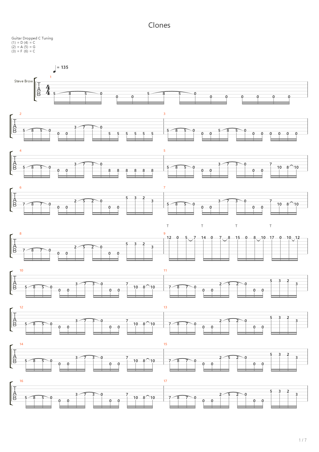 Clones吉他谱