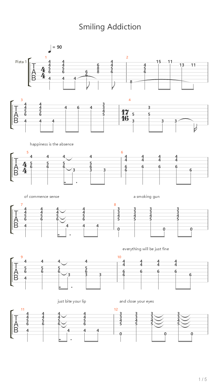 Smiling Addiction吉他谱