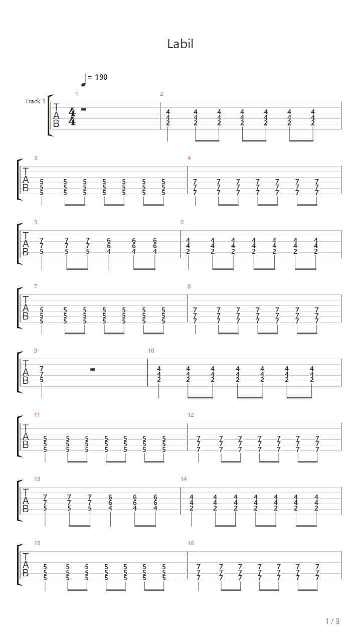 Labil吉他谱