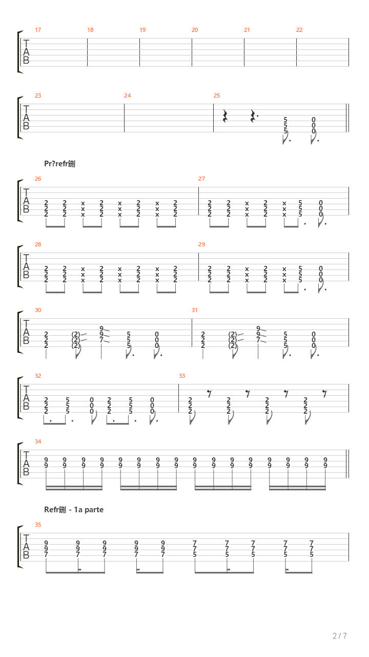 Pula吉他谱