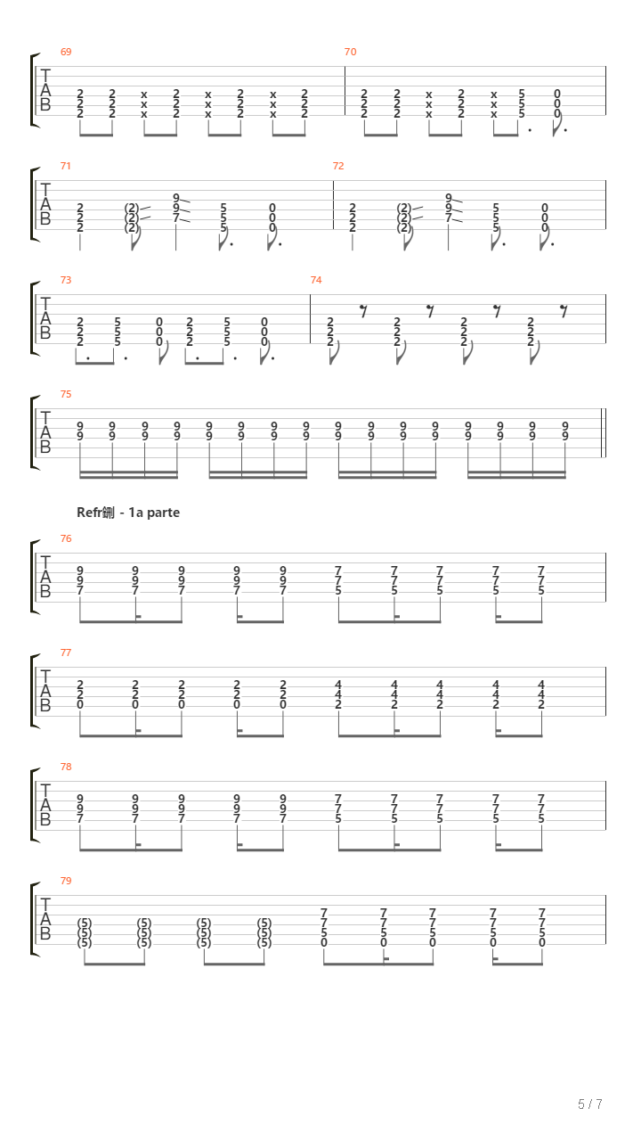 Pula吉他谱