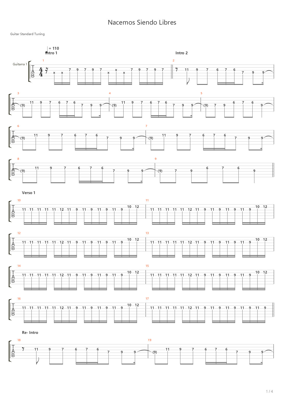 Nacemos Siendo Libres吉他谱