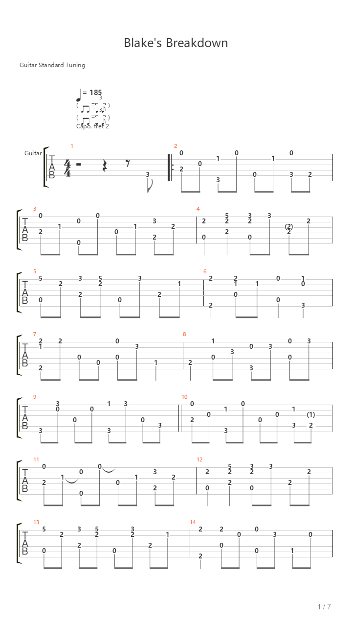 Blakes Breakdown吉他谱
