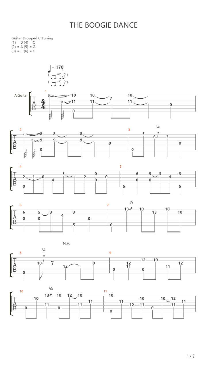 The Boogie Dance吉他谱
