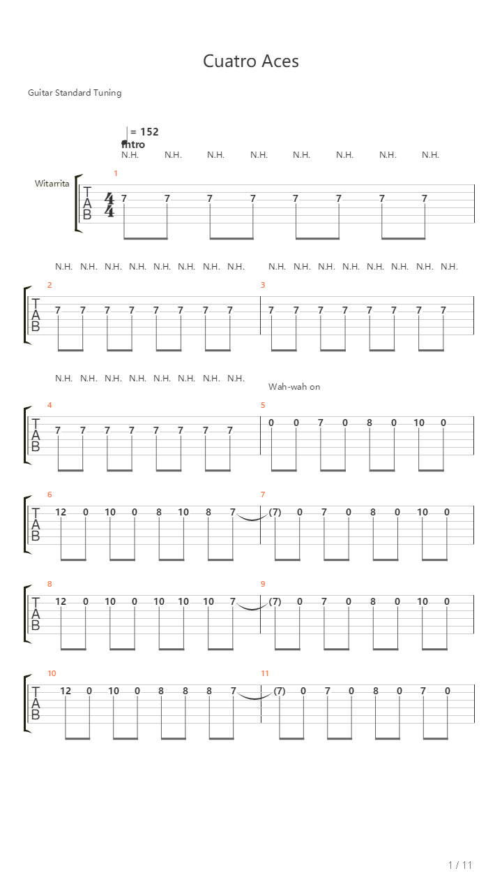 4 Aces吉他谱