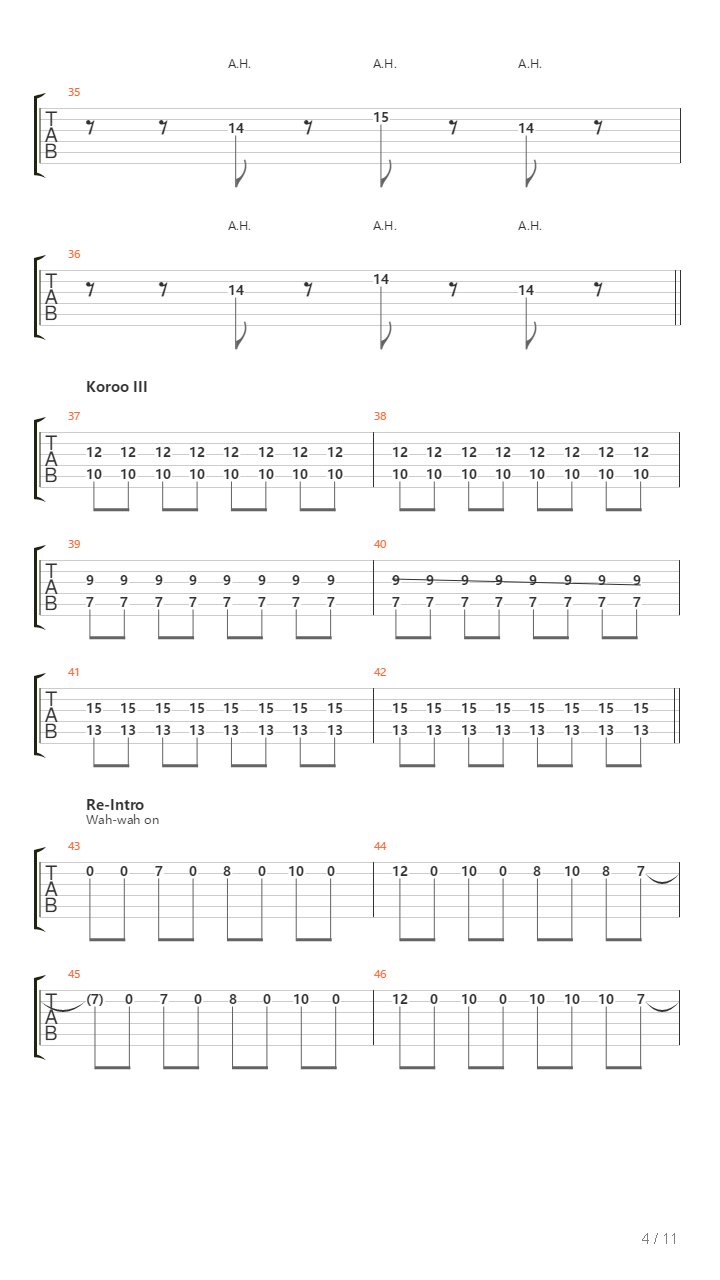 4 Aces吉他谱