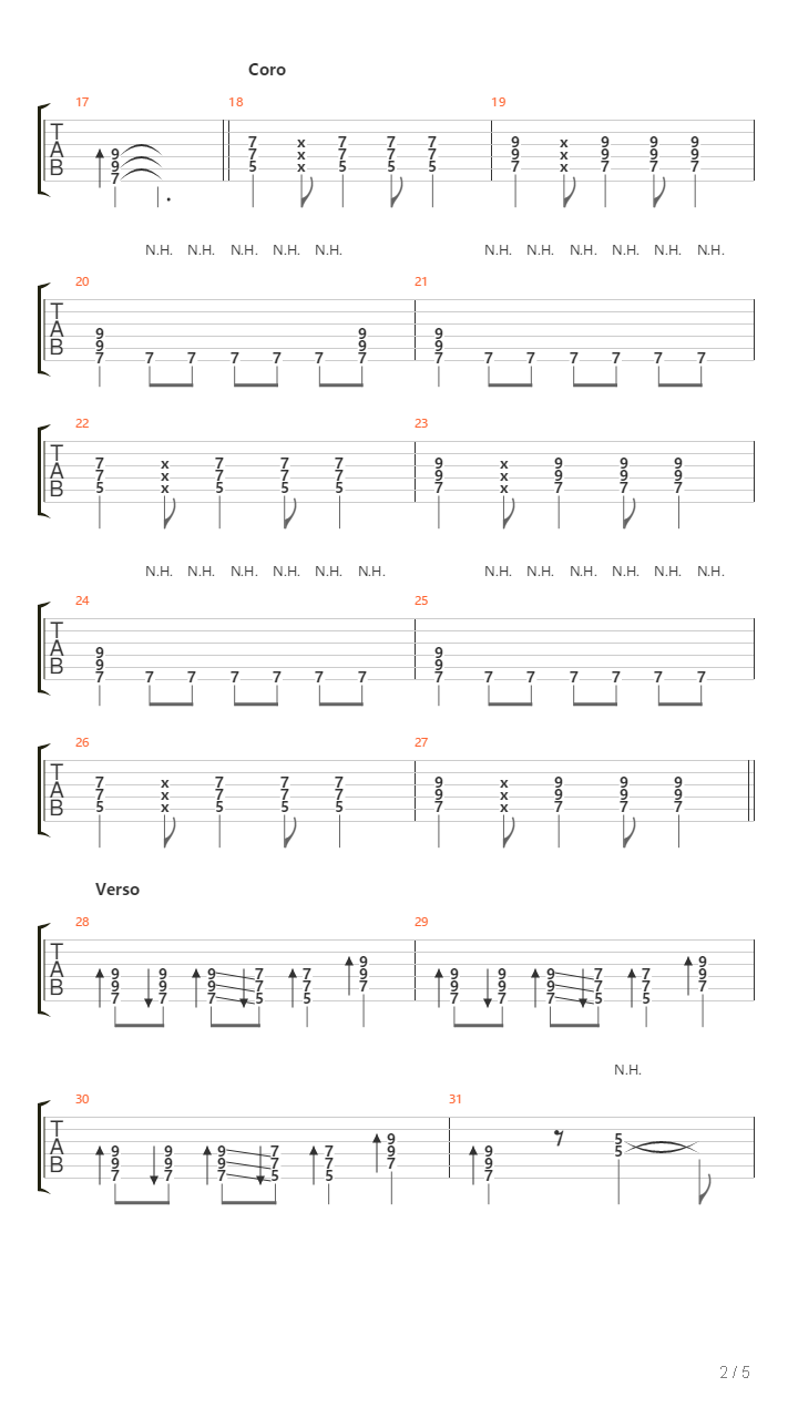 Cobrador Humano吉他谱