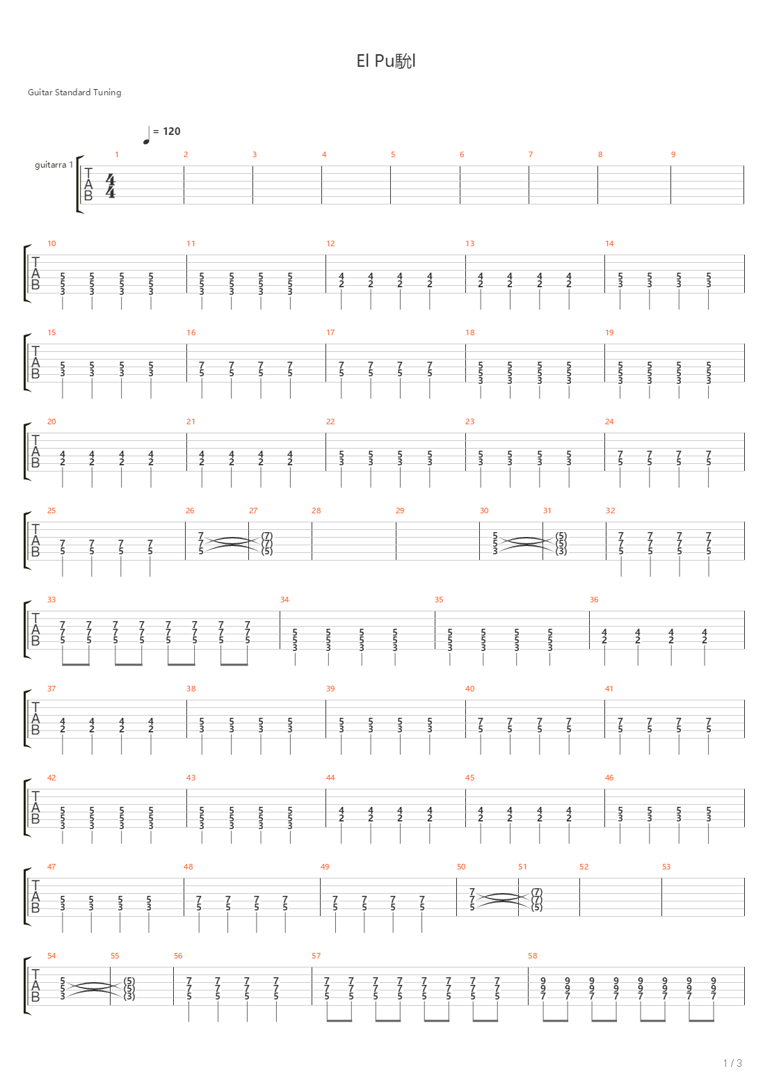 El Pual吉他谱