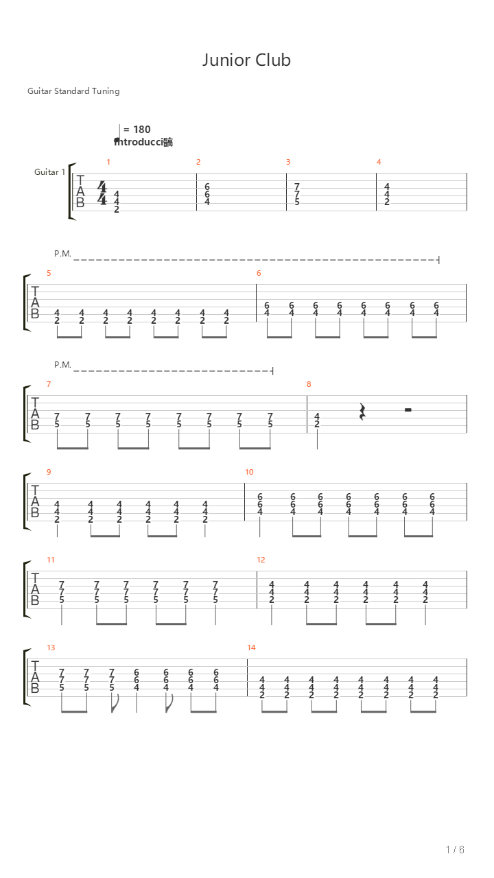 Junior Club吉他谱